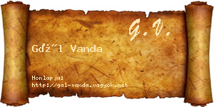 Gál Vanda névjegykártya