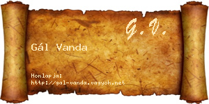 Gál Vanda névjegykártya
