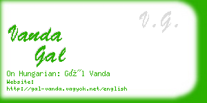 vanda gal business card